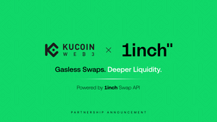 KuCoin Web3 Wallet Integrates 1inch Swap API to Power Gasless, MEV-Protected RWA Swaps