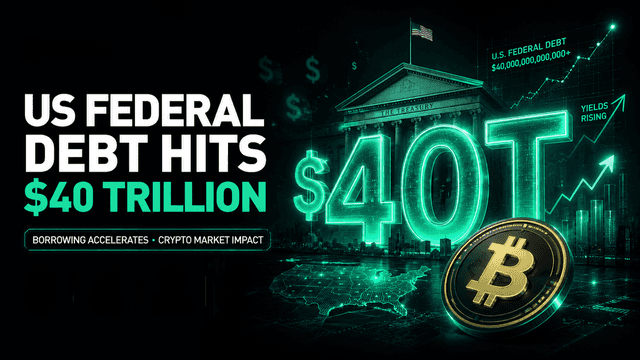 US Federal Debt Tops $40 Trillion as Borrowing Accelerates: What It Means for Bitcoin and Crypto Markets