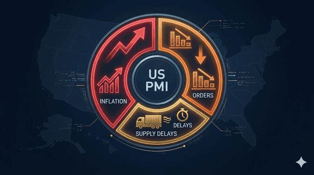 Warning Signals in US July PMI: Weak New Orders, Supply Chain Delays, and Sticky Inflation