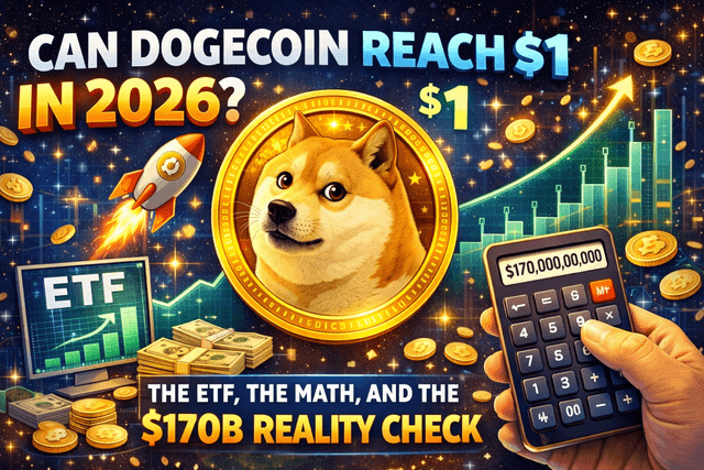 Достигнет ли Dogecoin $1 в 2026 году? ETF, математика и реальность в $170 млрд