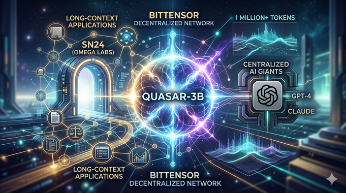 SN24 ra mắt kiến trúc Quasar-3B: Cách Bittensor TAO thách thức OpenAI trong AI ngữ cảnh dài