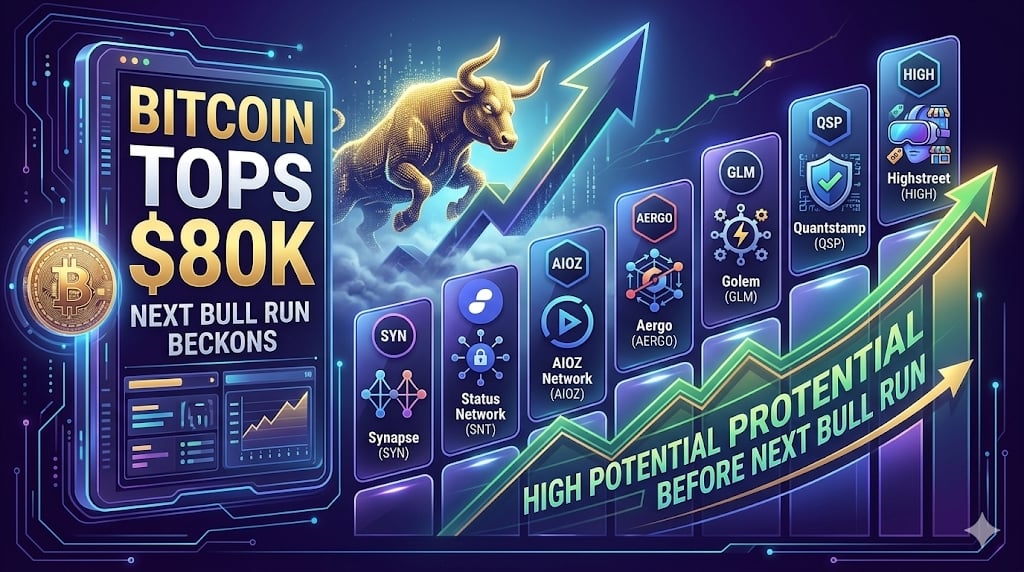 Bitcoin Tops $80K: 7 Coins With 100x Potential Before the Next Bull Run