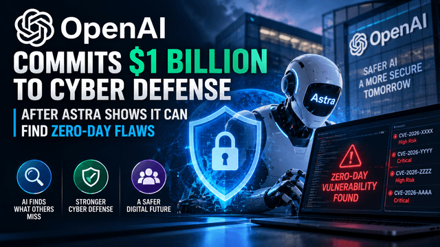OpenAI ผูกมัดเงิน 1 พันล้านดอลลาร์สหรัฐเพื่อการป้องกันไซเบอร์ หลังจาก Astra แสดงให้เห็นว่าสามารถค้นพบช่องโหว่แบบ Zero-Day