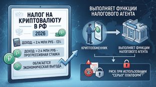 Налогообложение операций с криптовалютой в России: роль криптообменников и обязательства пользователей в 2026 году