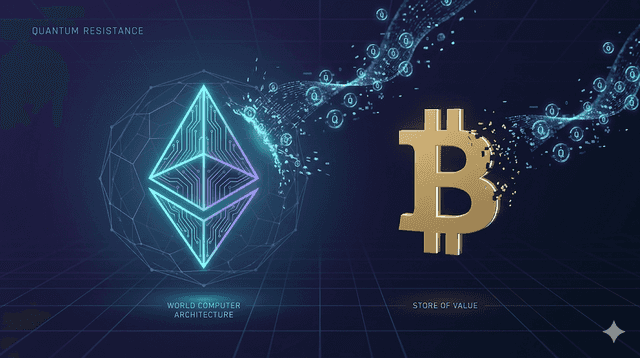 Ethereum vs. Bitcoin: Why the "World Computer" is More Quantum-Resistant