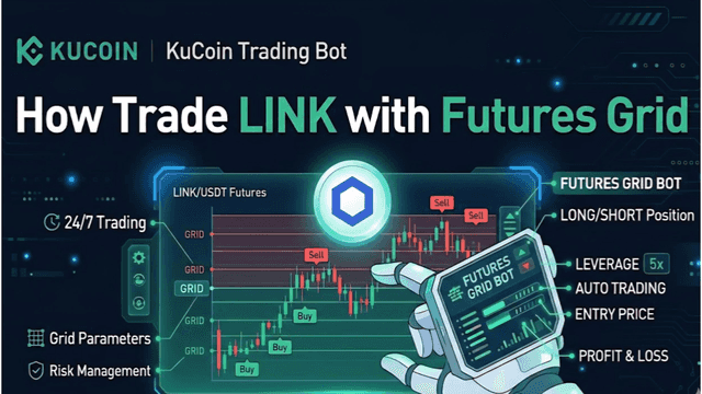 Paano Mag-trade ng Chainlink (LINK) Gamit ang Futures Grid sa KuCoin: Pagkuha ng Volatility na Dinedepe nde sa Oracle sa Autopilot