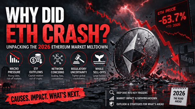 ETH क्यों गिरा? 2026 के ईथेरियम बाजार के ध्वस्त होने को समझना