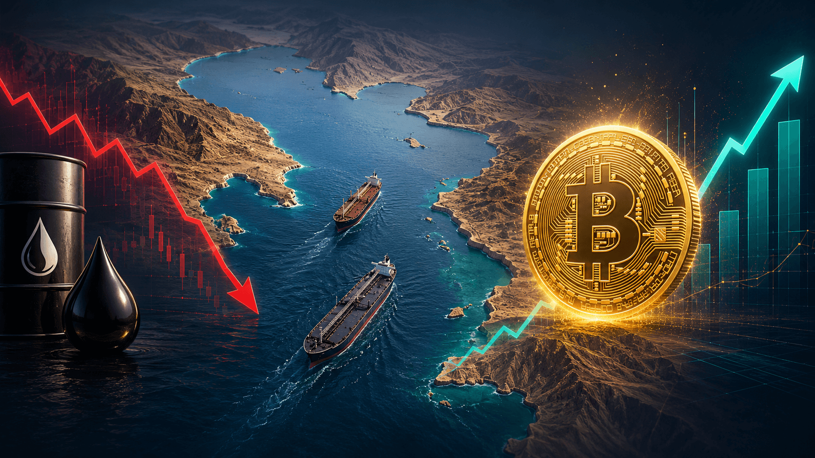ข้อตกลงช่องแคบฮอร์มุซเริ่มชัดเจน: ราคาน้ำมันที่ลดลงจะช่วยหนุน Bitcoin หรือไม่?