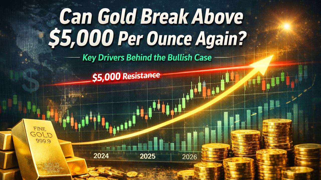 ทองคำสามารถพุ่งเกิน $5,000 ต่อออนซ์อีกครั้งได้หรือไม่? ปัจจัยหลักที่สนับสนุนแนวโน้มขาขึ้น