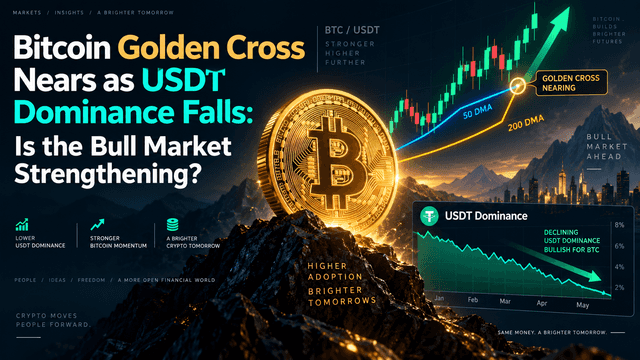 Bitcoin Golden Cross Nears as USDT Dominance Falls: Is the Bull Market Strengthening?
