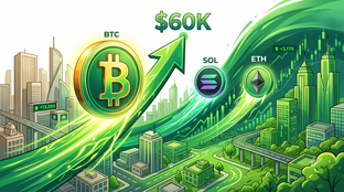 Los mercados de criptomonedas pintan la ciudad de verde: Solana y Ether suben impulsados por el regreso del bitcoin a los 60 000 $