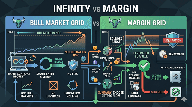 Infinity Grid vs Margin Grid: Differences and Characteristics Explained for Crypto Trading in 2026