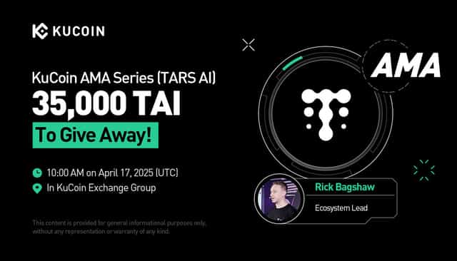 KuCoin AMA TARS AI (TAI) के साथ — सोलाना ब्लॉकचेन पर एआई कमोडिटीज़ के भविष्य के प्रतिष्ठापक