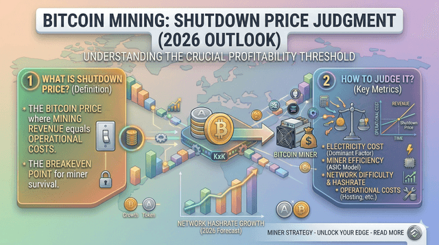 Ano ang shutdown price ng mga mining machine sa bitcoin noong 2026? Paano ito masusukat