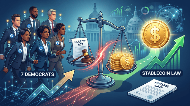 The CLARITY Act Showdown: Meet the 7 Democrats Deciding the Future of US Stablecoin Law
