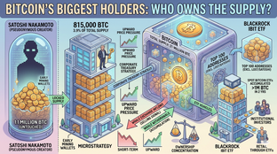 Quem controla o bitcoin? Como grandes detentores moldam o preço e a estrutura do mercado