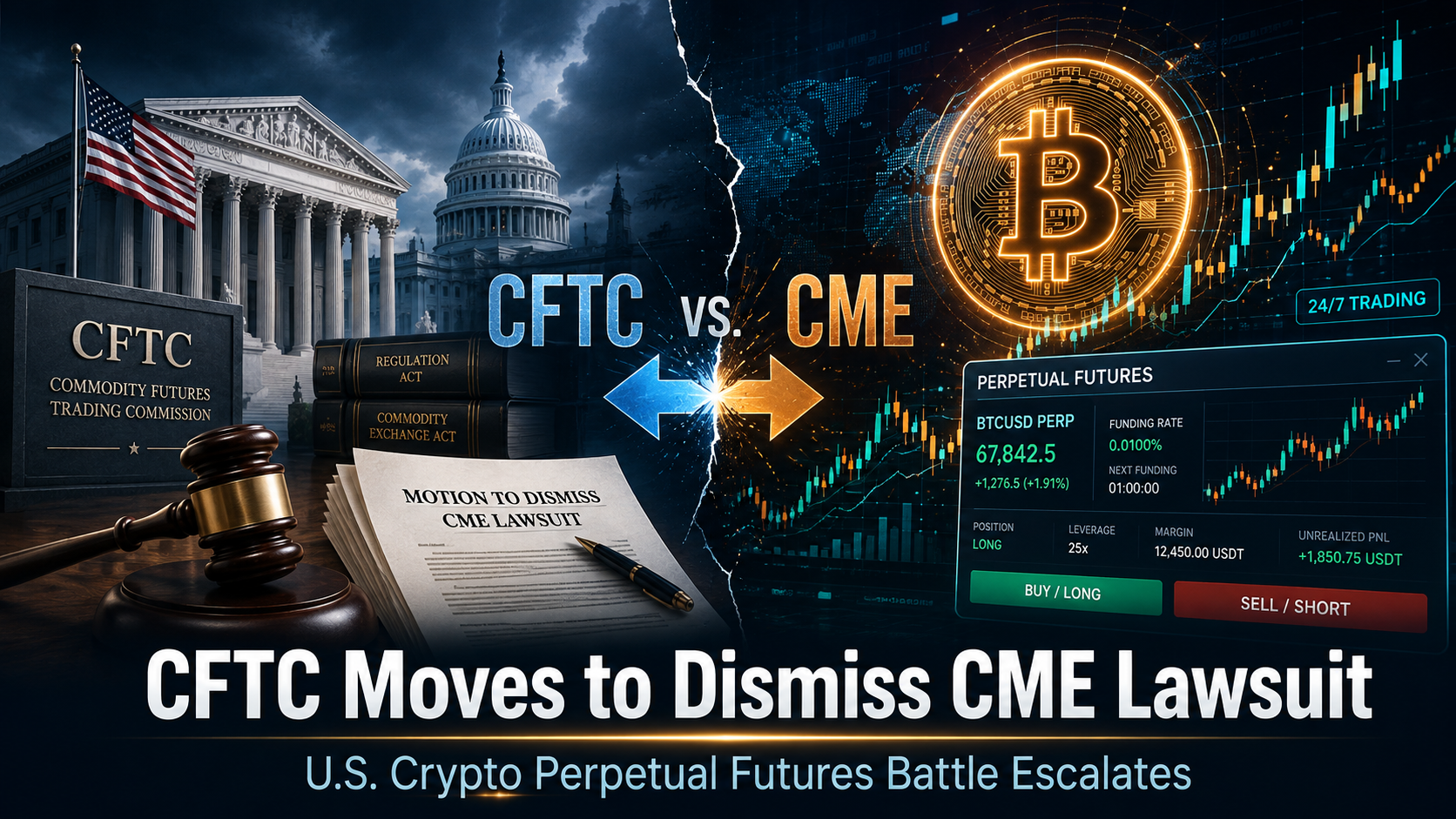 CFTC เคลื่อนไหวเพื่อเลิกฟ้องคดีของ CME ขณะที่การต่อสู้ของสหรัฐฯ เกี่ยวกับฟิวเจอร์สแบบถาวรของคริปโตยิ่งทวีความรุนแรง