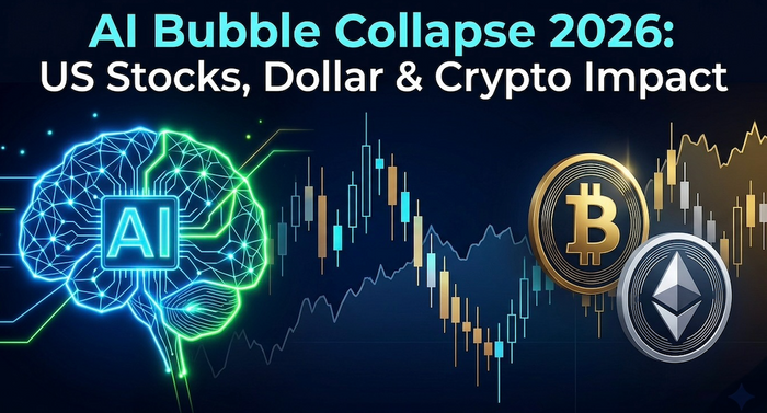 Что произойдет, если пузырь ИИ лопнет в 2026 году? Влияние на акции США, доллар США и криптовалюту