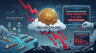 Coinbase 比特幣溢價指數急跌:2026 年 6 月美國購買力迅速枯竭的原因