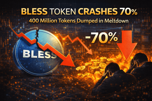 BLESS Token Crashes Over 70% After Project Dumps 400M Tokens: A DePIN Exit Scam or Liquidity Crisis?