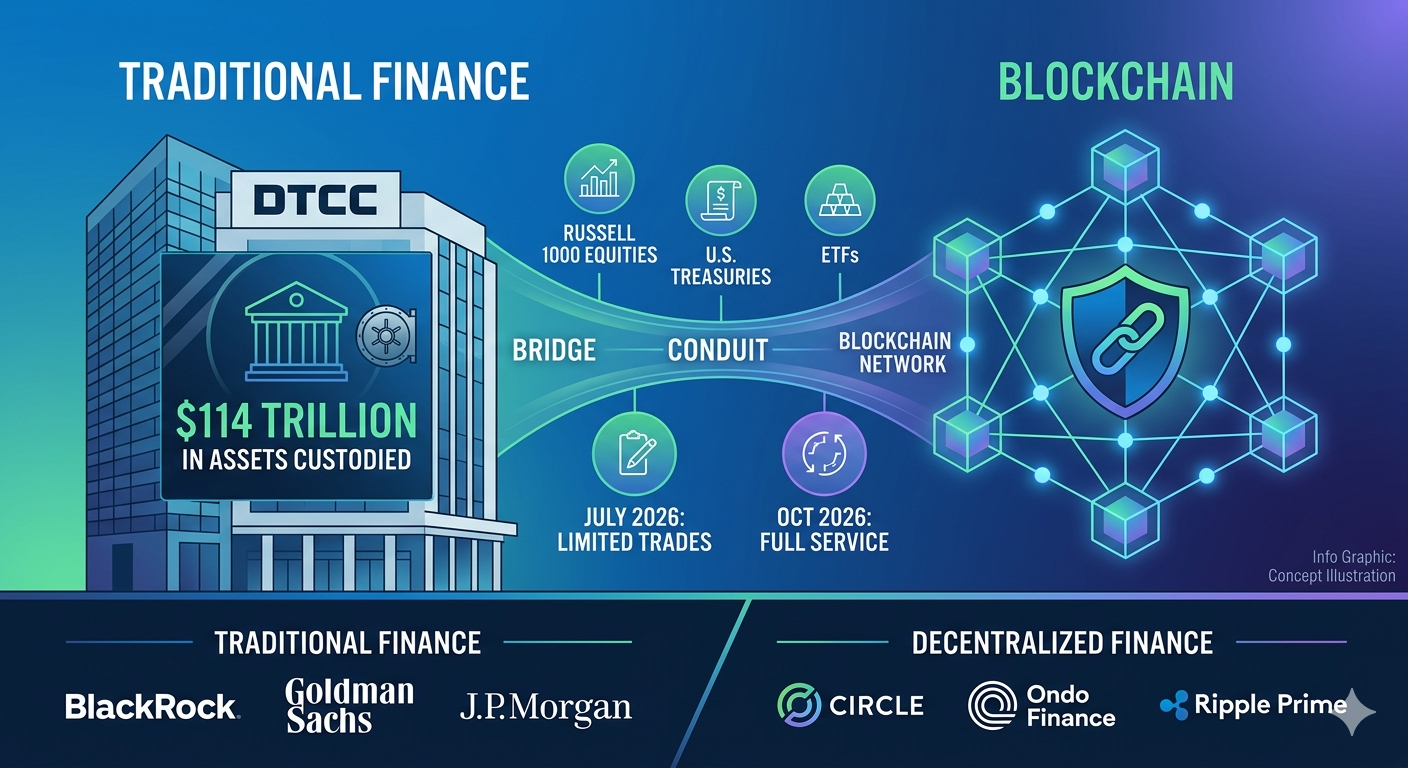 DTCC, Temmuz 2026'da Gerçek Dünya Varlıklarının Tokenleştirilmiş Alım Satımını Başlatacak: Hisse Senetleri, ETF'ler ve ABD Hazine Bonoları Zincir Üzerine Gelecek