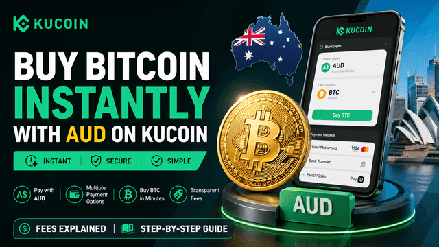 在 KuCoin 上使用 AUD 立即購買比特幣:費用、收付款方式與逐步指南