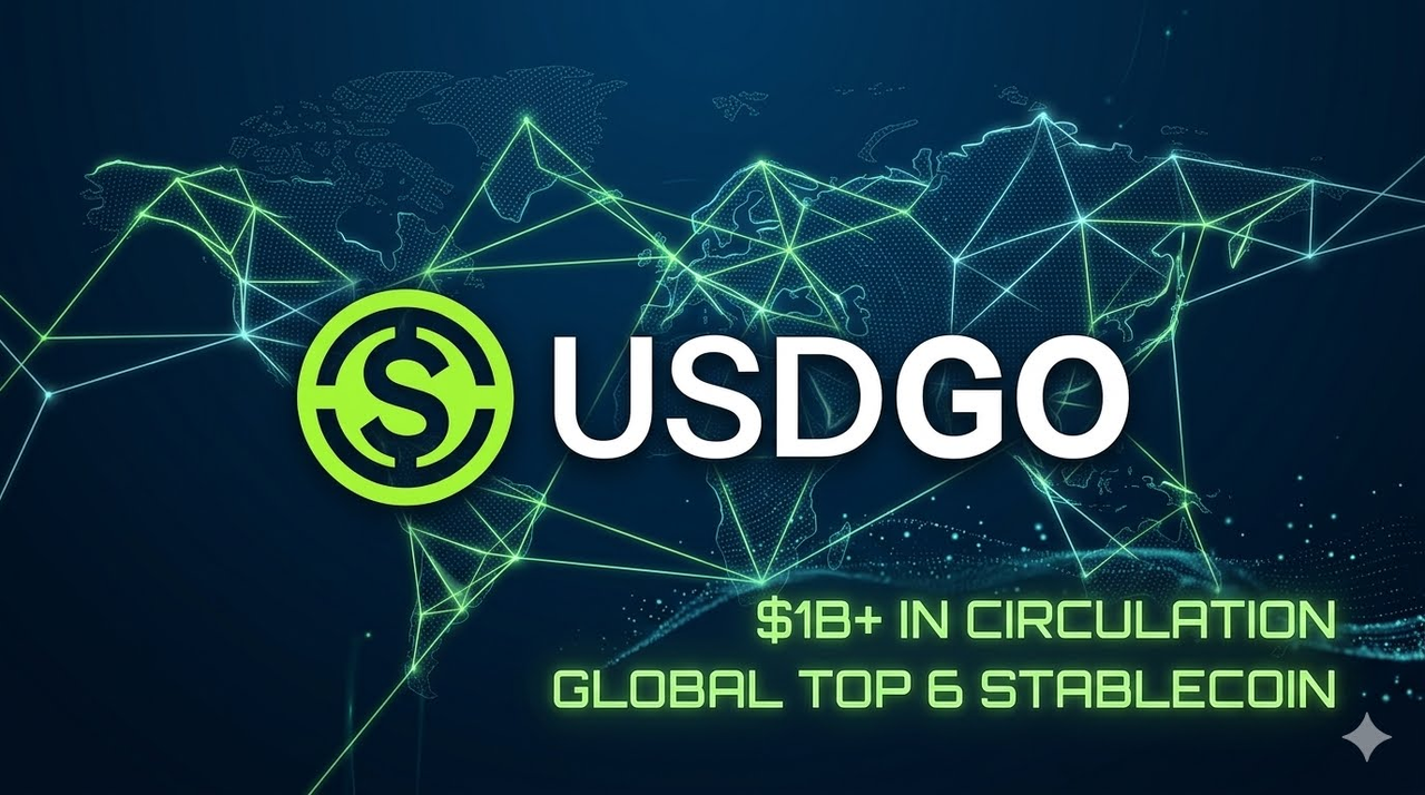 Compliant Stablecoin USDGO Hits $1 Billion in Circulation, Ranks Top 6 Globally
