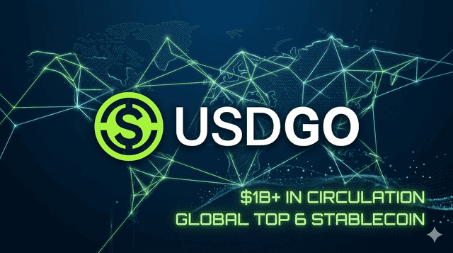 Compliant Stablecoin USDGO Hits $1 Billion in Circulation, Ranks Top 6 Globally