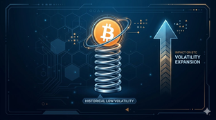Bitcoinインプライドボラティリティインデックス（BVIV）が歴史的低水準に到達：BTC価格行動への影響