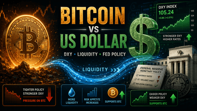 Bitcoin and the US Dollar: How DXY, Liquidity and Fed Policy Really Affect BTC?