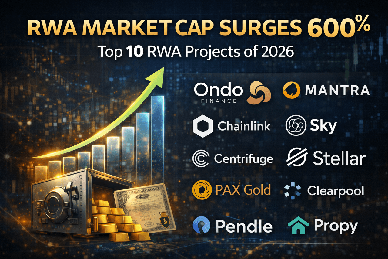 RWA Market Cap Surges 600% in One Year: Who are the Top 10 RWA Projects Leading the 2026 Bull Run?