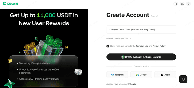 kucoin new user rewards