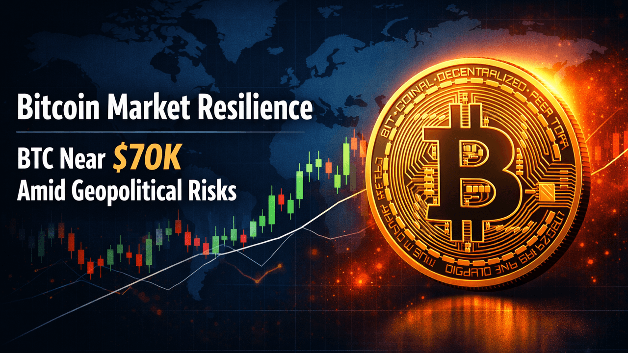 ความยืดหยุ่นของตลาด Bitcoin: เหตุใด BTC จึงยังคงมีความมั่นคงใกล้ระดับ 70,000 ดอลลาร์สหรัฐฯ แม้มีความเสี่ยงทางภูมิรัฐศาสตร์ในปี 2026