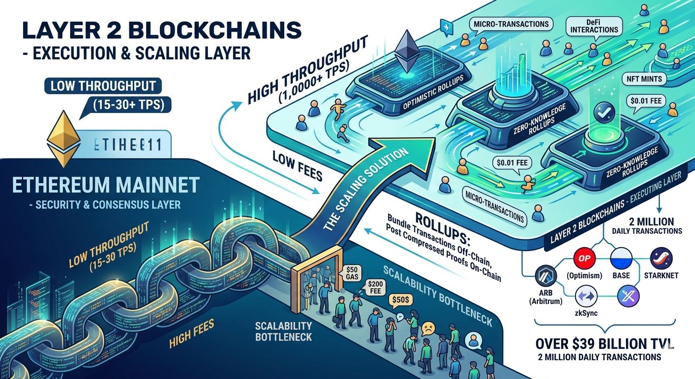Why Are Layer 2 Blockchains Important for Ethereum Scalability, and What Problems Do They Solve?