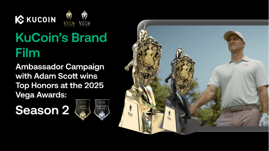 KuCoin and Casual Films Celebrate Top Honors for KuCoin Brand Film Featuring Adam Scott at the 2025 Vega Awards: Season 2