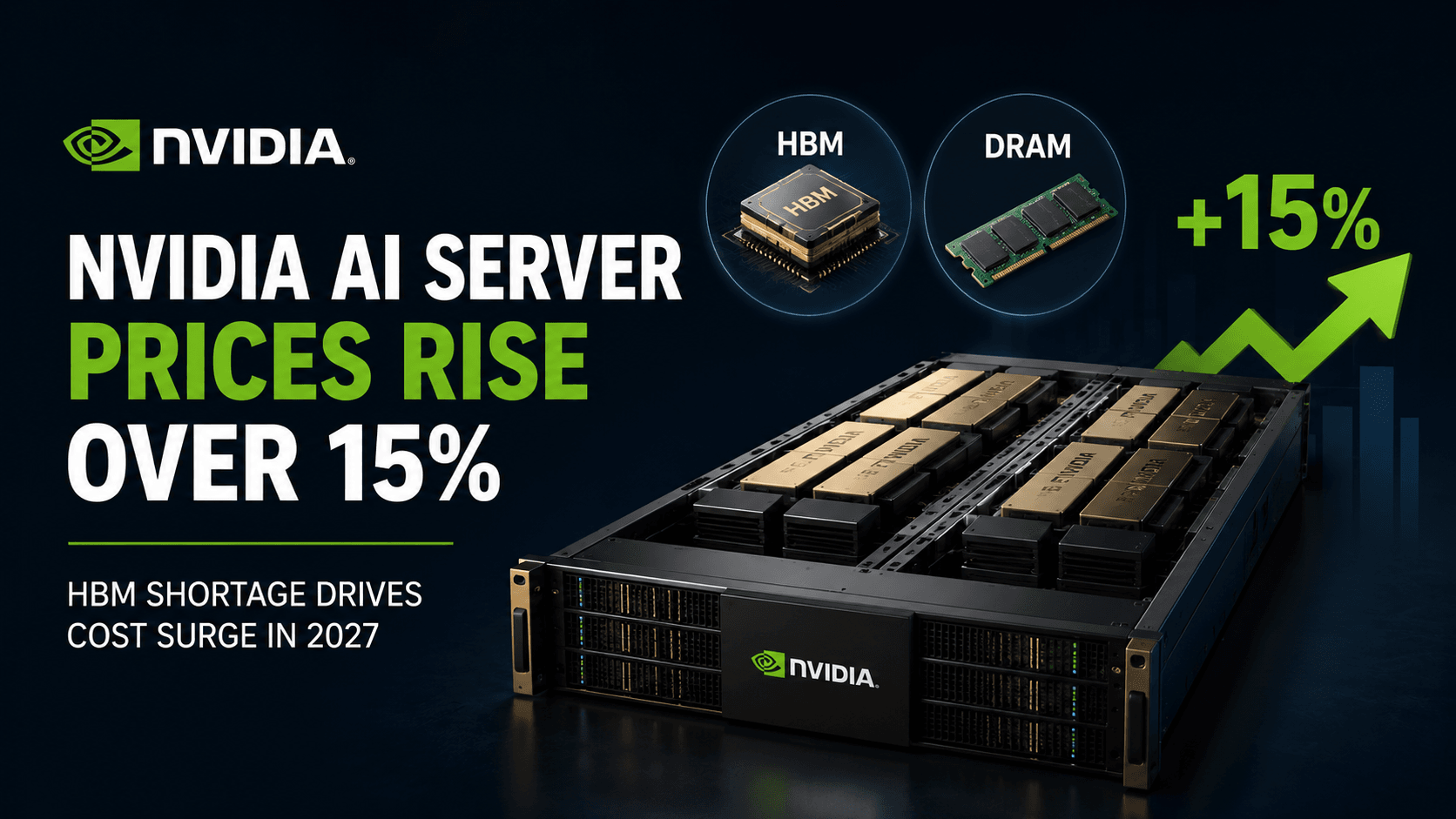 Nvidia ปรับขึ้นราคาเซิร์ฟเวอร์ AI 15% เนื่องจากความต้องการ Blackwell ได้รับผลกระทบจากภาวะขาดแคลนหน่วยความจำ