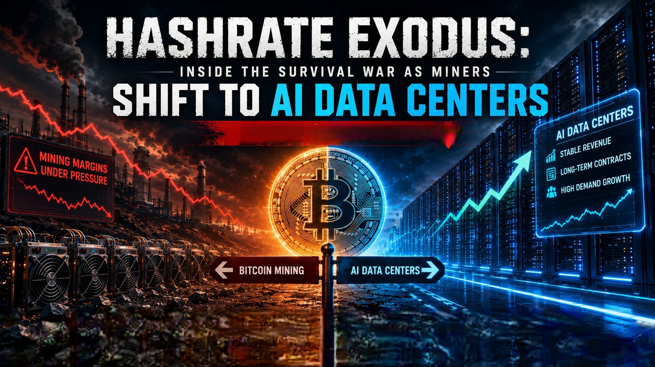 Hashrate Exodus: Inside the Survival War as Miners Shift to AI Data Centers Below $58,000 BTC