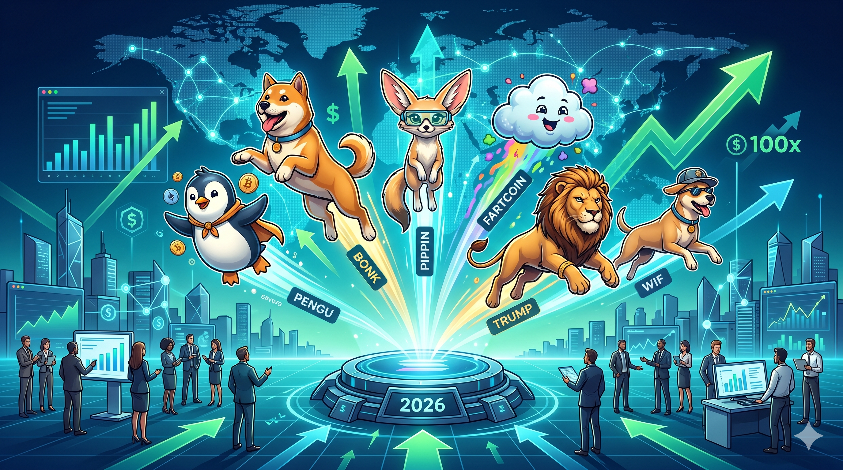 Best Solana Memecoins 2026 – High-Potential 100x Crypto Coins to Watch
