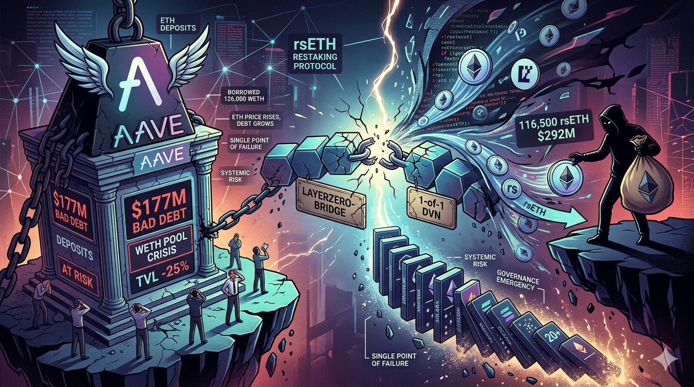 Explotación de KelpDAO rsETH: Cómo el ataque de $292M a la puente LayerZero generó $177M en deuda morosa en Aave