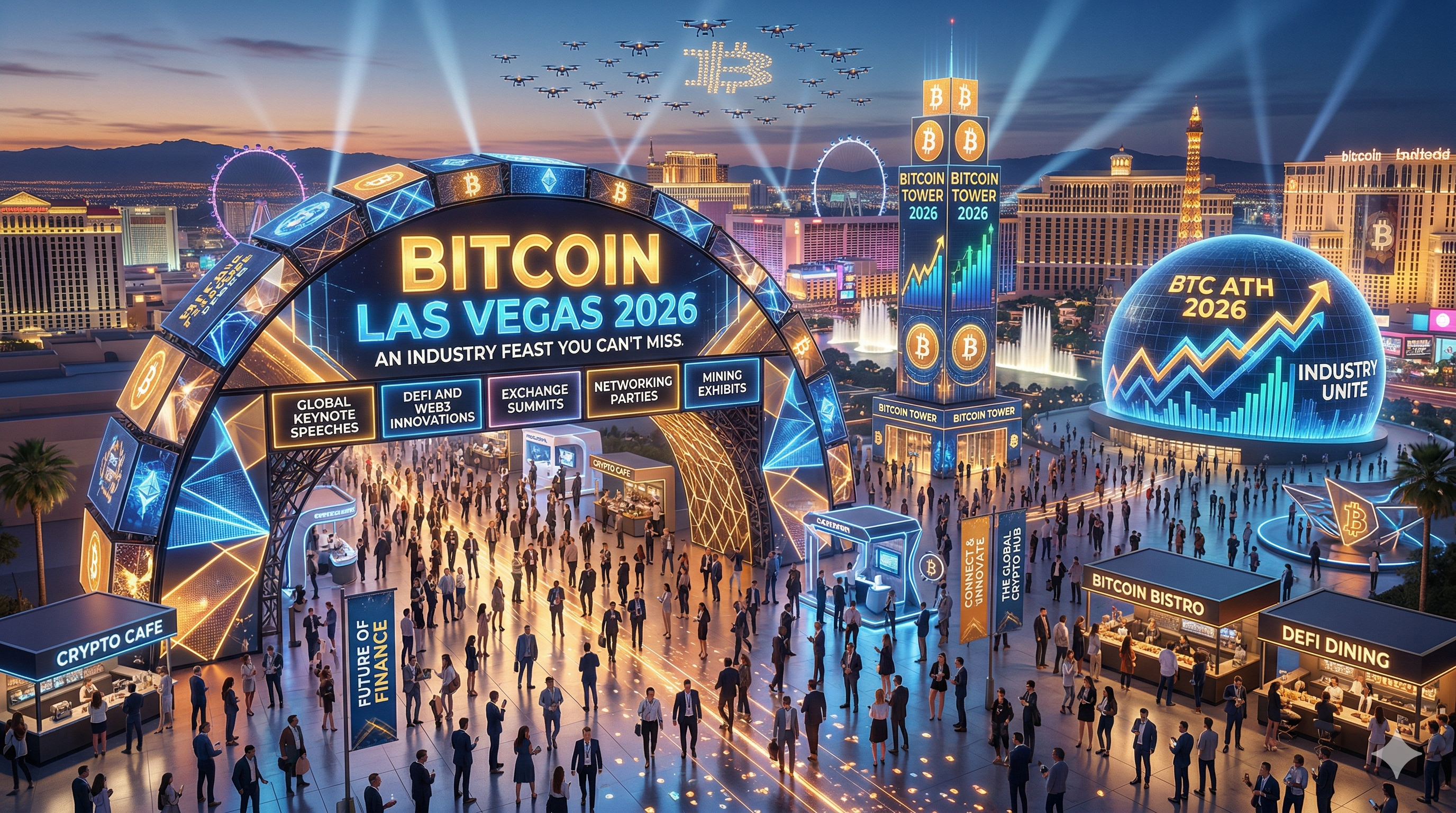 Bitcoin Las Vegas 2026: งานเลี้ยงอุตสาหกรรมที่คุณห้ามพลาด