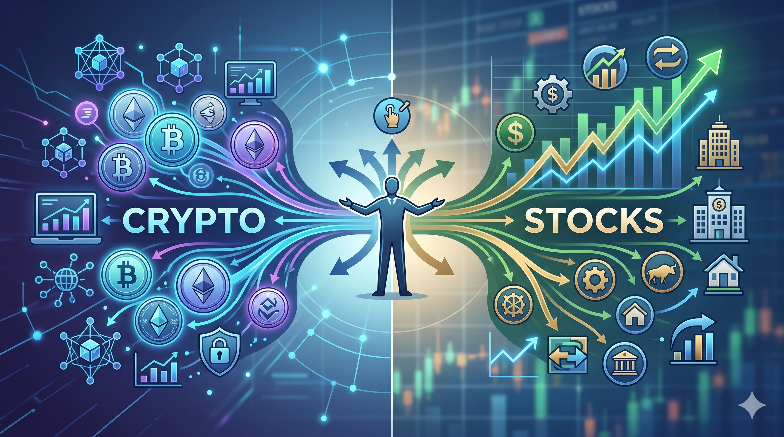 How to Diversify Portfolio Between Crypto and Stocks
