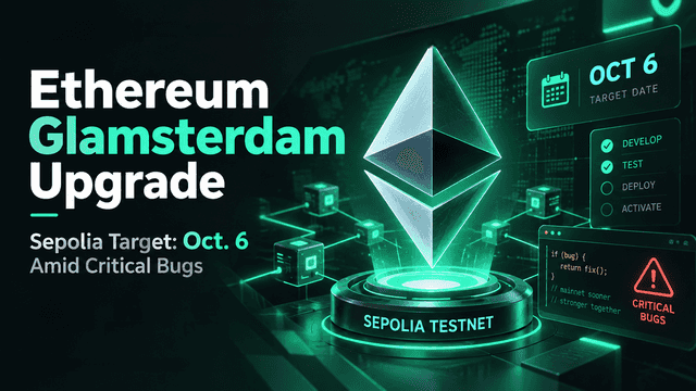 Ethereum Developers Target Oct. 6 Glamsterdam Activation on Sepolia Amid Critical Bugs