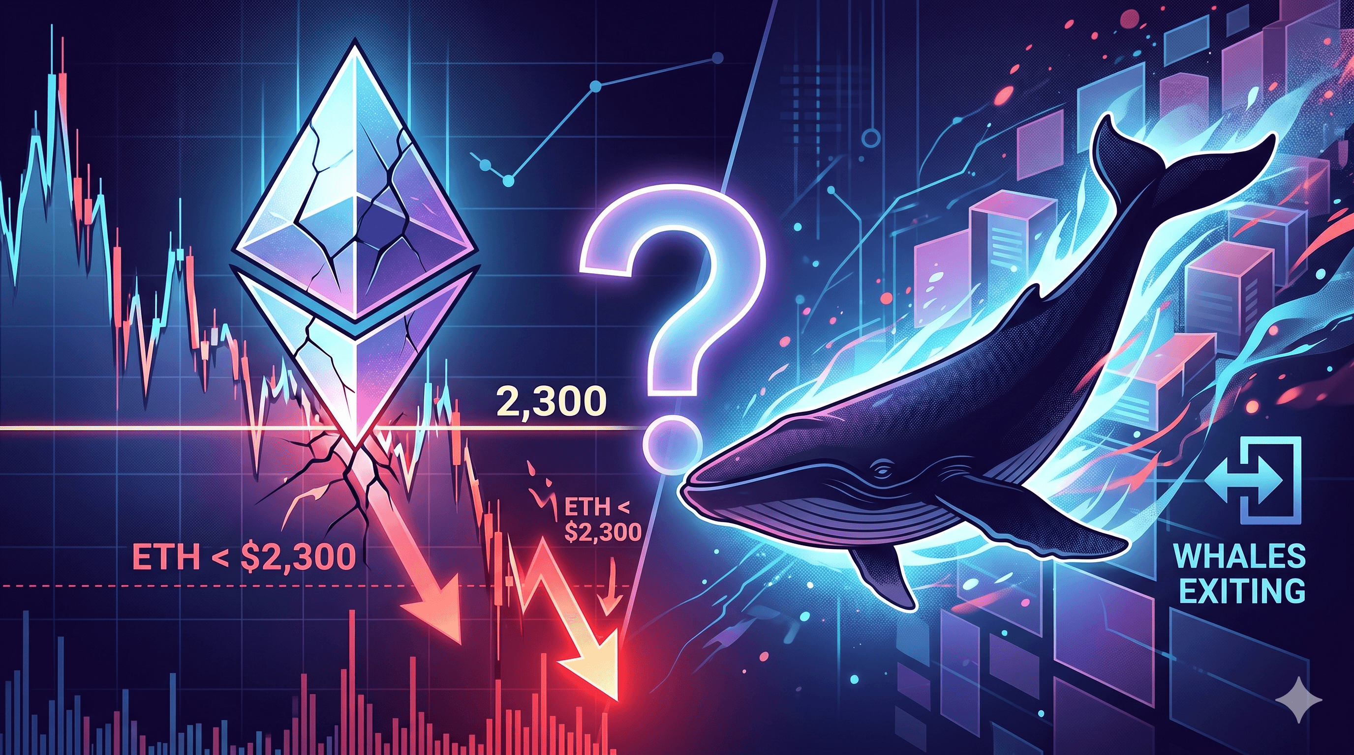 Ethereum có phục hồi không? ETH giảm xuống dưới $2.300 khi các đại gia rút vị thế