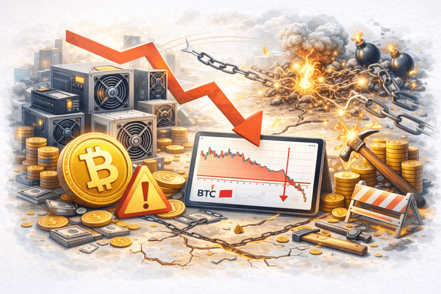BTC ниже цены отключения: как капитуляция майнеров вызывает цепную реакцию в криптовалюте