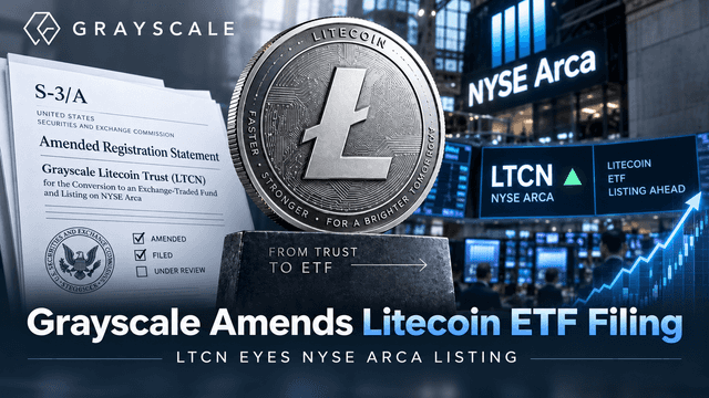 Grayscale Files Amended Litecoin ETF Registration as LTCN Eyes NYSE Arca Listing