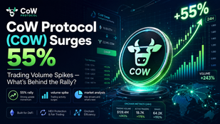 CoW Protocol (COW) พุ่งขึ้น 55% ขณะที่ปริมาณการเทรดพุ่งสูง: อะไรอยู่เบื้องหลังการฟื้นตัวนี้?