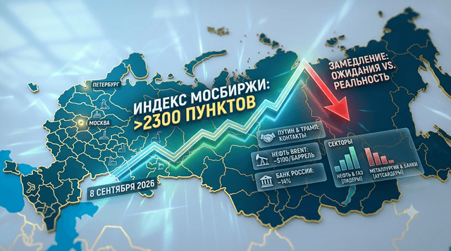 Russian Stock Market Growth Slowed: How Geopolitical Expectations, Oil, and the Central Bank Rate Affect the MOEX Index