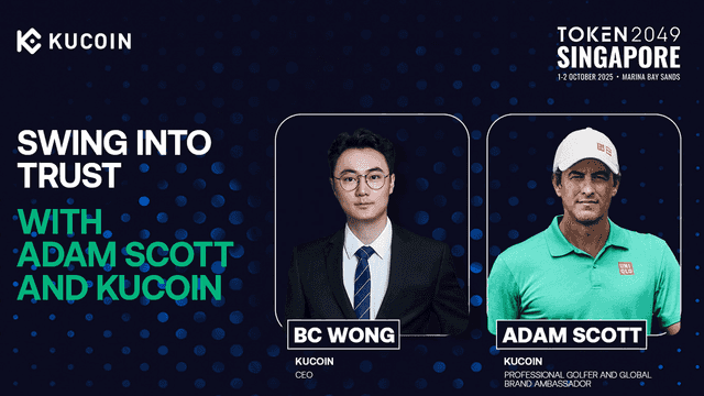 Swing Into Trust with Adam Scott and KuCoin at TOKEN2049 Singapore, Highlighting Trust and Innovation in Crypto