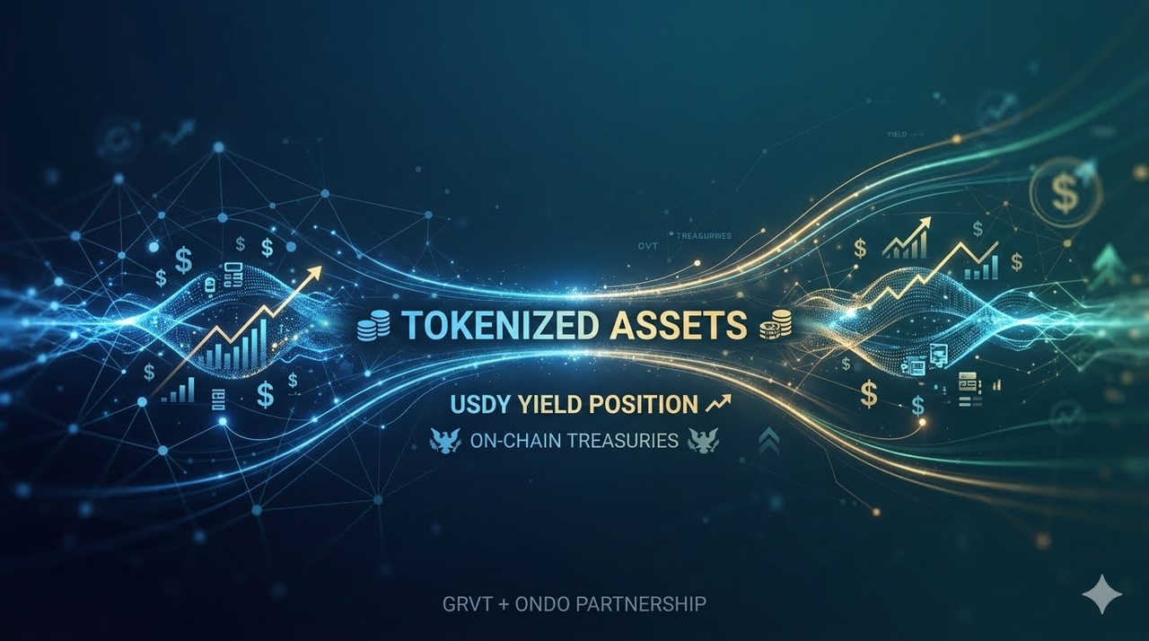 Grvt hợp tác với Ondo Finance để xây dựng vị thế 100 triệu USDY trong trái phiếu được token hóa