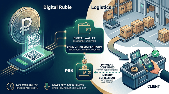 The Digital Ruble Enters Logistics: What PEK’s First Payment Means for Businesses and Customers